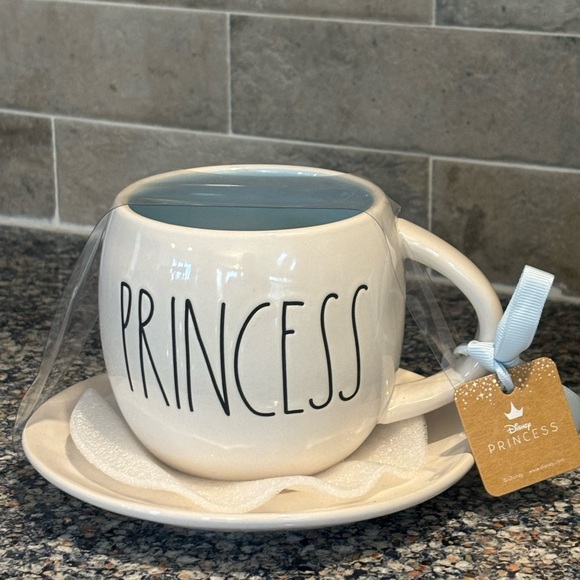 Other - 🫖Rae Dunn Disney Princess white/blue teacup with saucer-NWT